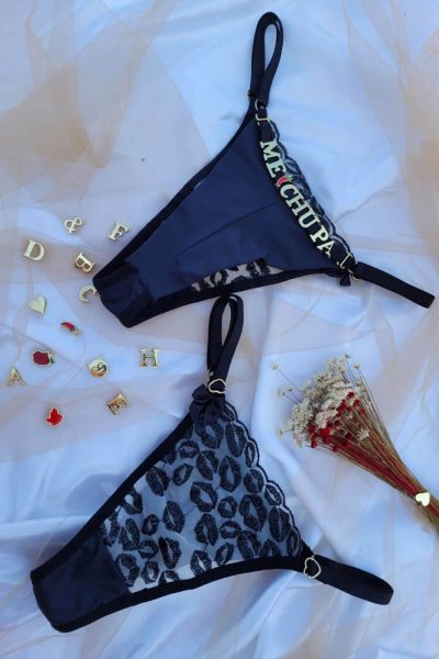 Alternative view of Calcinha fio personalizável tule beijo duplo