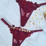 Calcinha Marsala fio personalizável borboleta tule petala