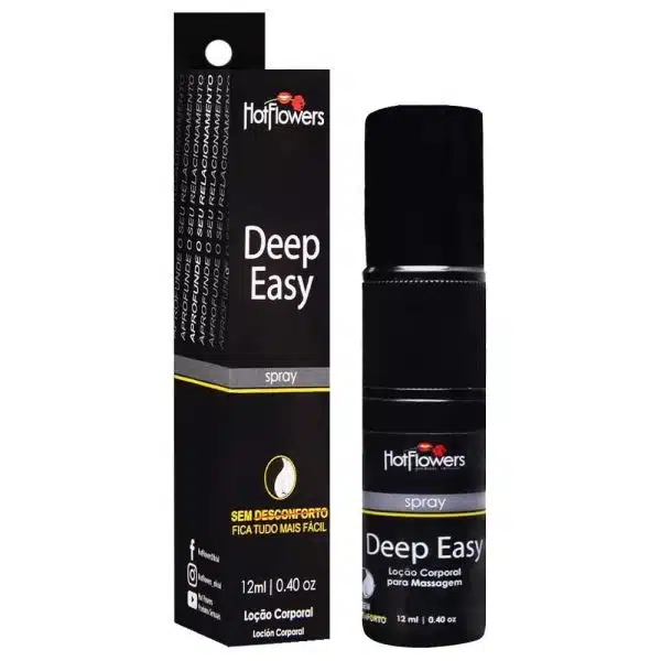 Lubrificante anal Deep Easy em Spray 12ml - HotFlowers