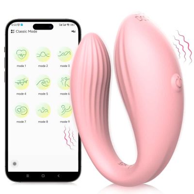 Vibrador para Casal com 10 Modos de Vibração,com Controle via Aplicativo Rosa - Mannuo 17 15337891215 cd046 rosa 02