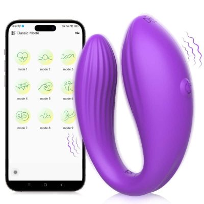 Vibrador para Casal Roxo com 10 Modos de Vibração,com Controle via Aplicativo - Mannuo 17 15337891875 cd046 roxo 03