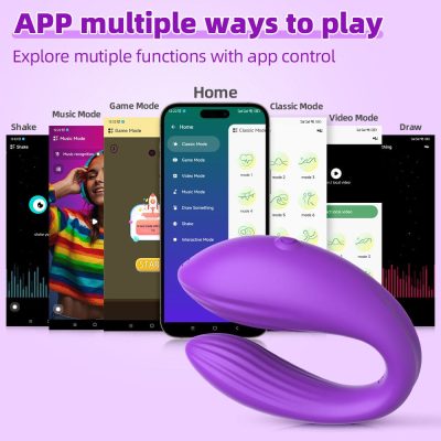 Vibrador para Casal Roxo com 10 Modos de Vibração,com Controle via Aplicativo - Mannuo 21 15337891877 cd046 roxo 07