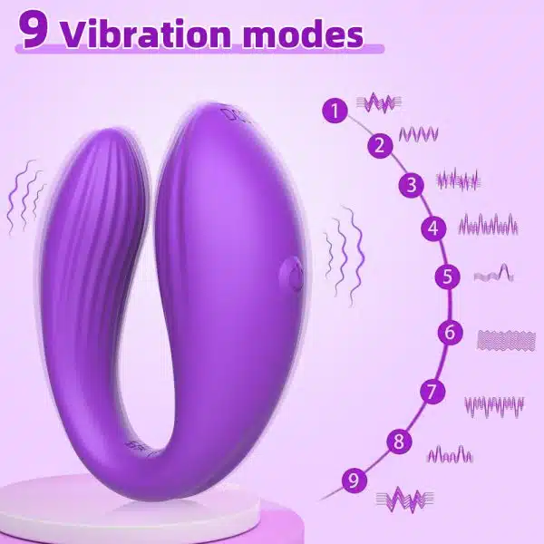 Vibrador para Casal Roxo com 10 Modos de Vibração,com Controle via Aplicativo - Mannuo - Imagem 7