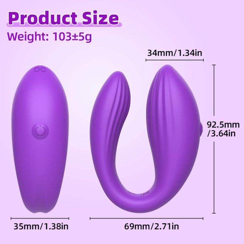 Vibrador para Casal Roxo com 10 Modos de Vibração,com Controle via Aplicativo - Mannuo - Imagem 10