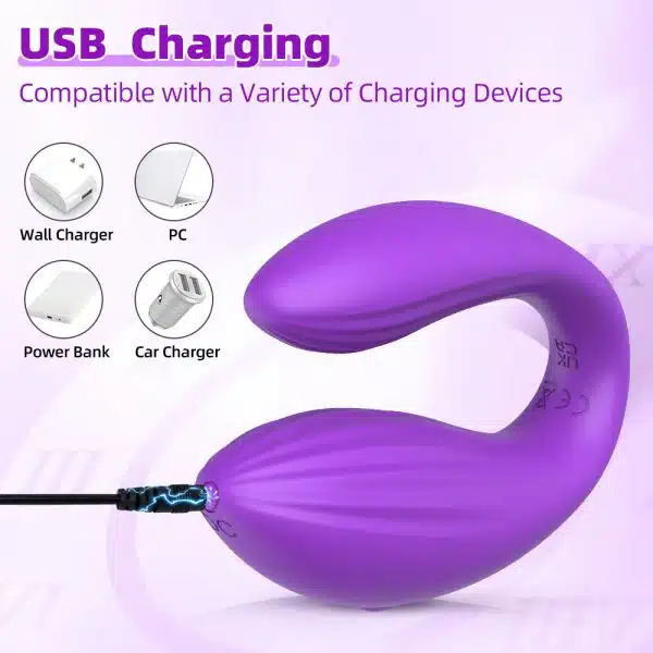 Vibrador para Casal Roxo com 10 Modos de Vibração,com Controle via Aplicativo - Mannuo - Imagem 9