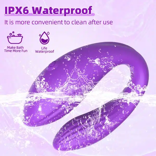 Vibrador para Casal Roxo com 10 Modos de Vibração,com Controle via Aplicativo - Mannuo - Imagem 11