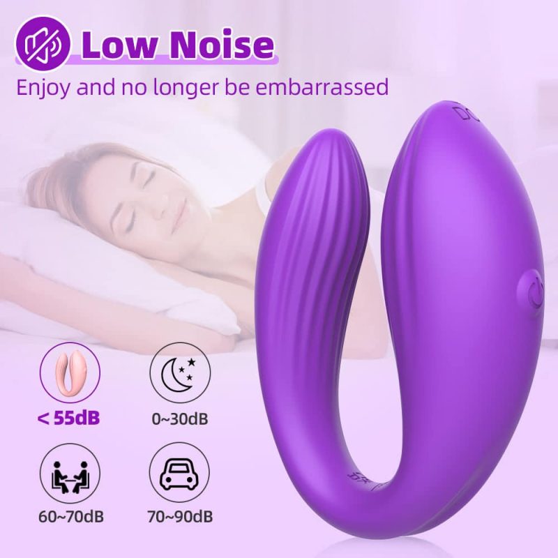 Vibrador para Casal Roxo com 10 Modos de Vibração,com Controle via Aplicativo - Mannuo - Imagem 12