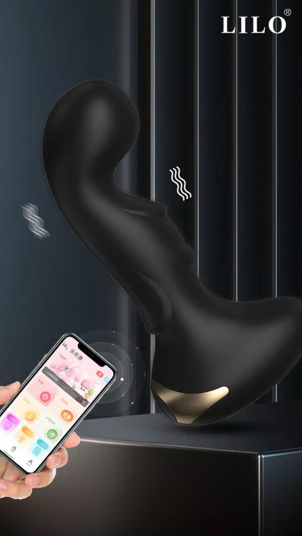Plug anal Recarregável com 10 modos de vibração,possui controle remote com APP, pelo smartphone - Imagem 5