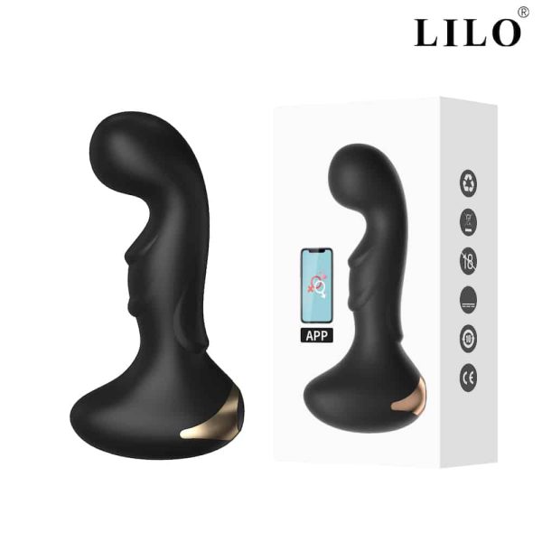 Plug anal Recarregável com 10 modos de vibração,possui controle remote com APP, pelo smartphone