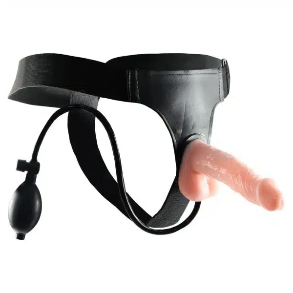 Cinta Peniana com Pênis Inflável - Ultra harness