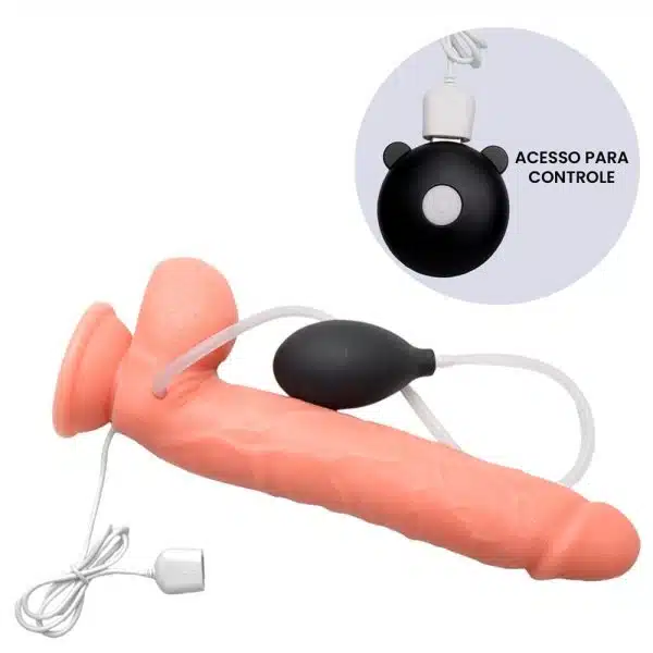Pênis com Vibrador Ejaculador 26 X 4,5 cm - Imagem 6