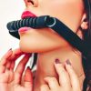 Mordaça Em Couro Com Alça Ajustável - Sexy Fantasy