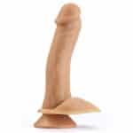 Pênis Realístico com Escroto e Ventosa - 14,5 X 3,5cm