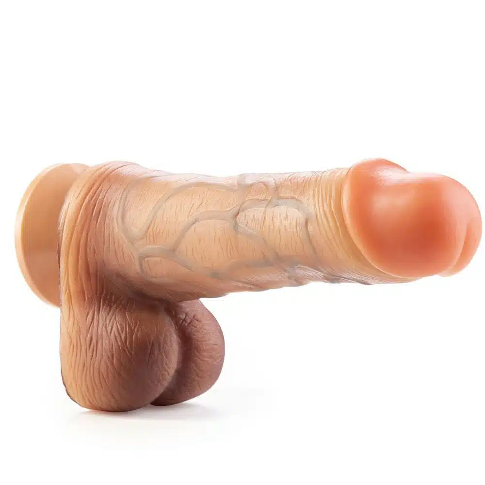 Pênis Real Dick Ultra Realístico Com Escroto e Ventosa 18 X 4,4 cm  Imagem 7