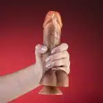Pênis Real Dick Ultra Realístico Com Escroto e Ventosa 18 X 4,4 cm - Imagem 4