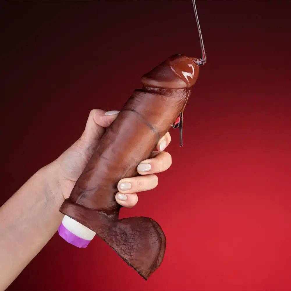 Pênis Real Dick Ultra Realístico Com Escroto e Vibro 20,5 X 4,7 cm  Imagem 4