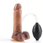 Pênis Real Dick Ultra Realístico Ejaculatório Com Escroto e Ventosa 17 X 4,5cm - Imagem 5