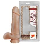 Pênis Realístico com Escroto e Ventosa - 18cm X 4,4cm