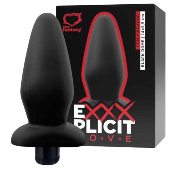 Estimulador Exxxplicit Love Black Dome com Vibro - 14x5,5cm