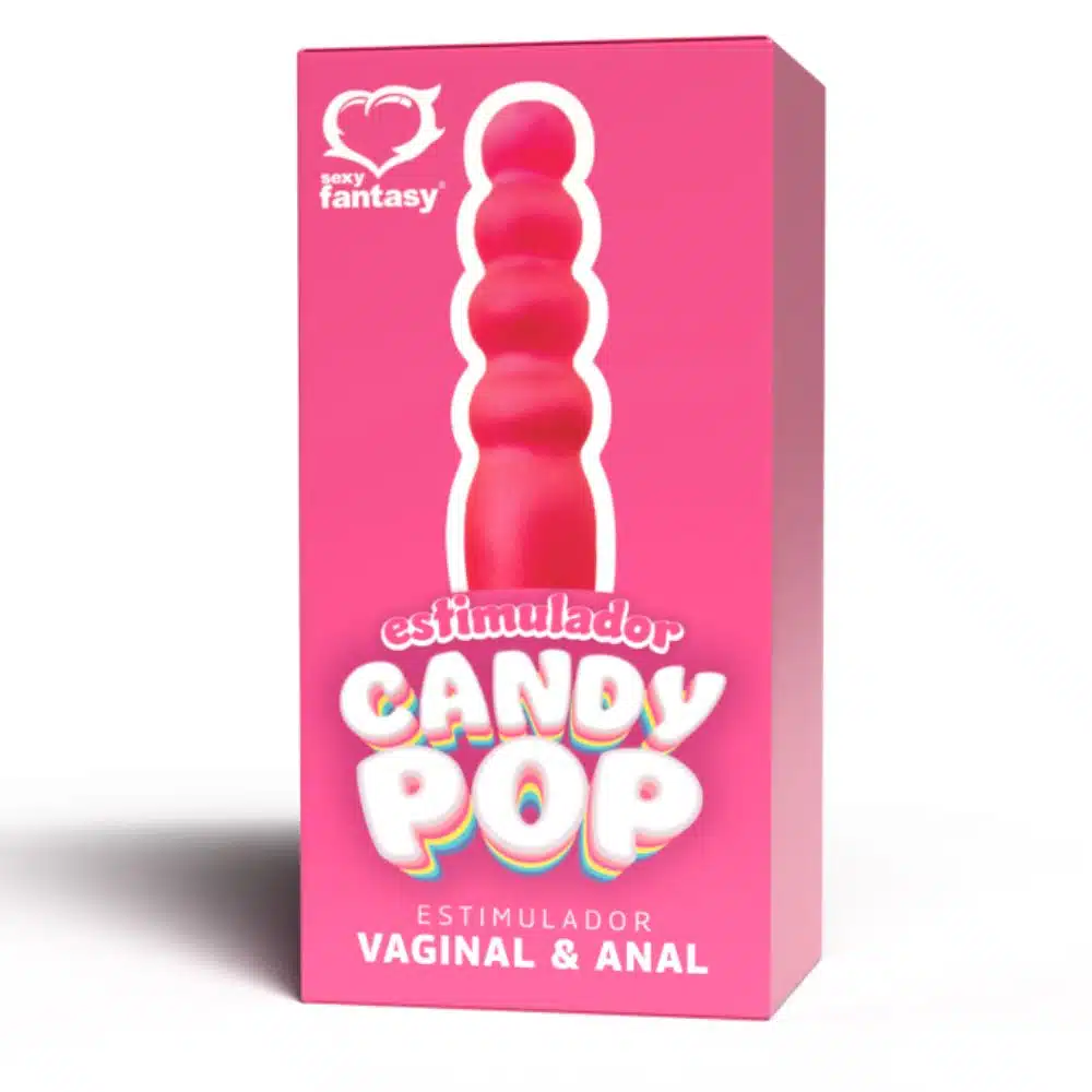 Estimulador Candy Pop Maciço Rosa  14x2,8cm  Imagem 3