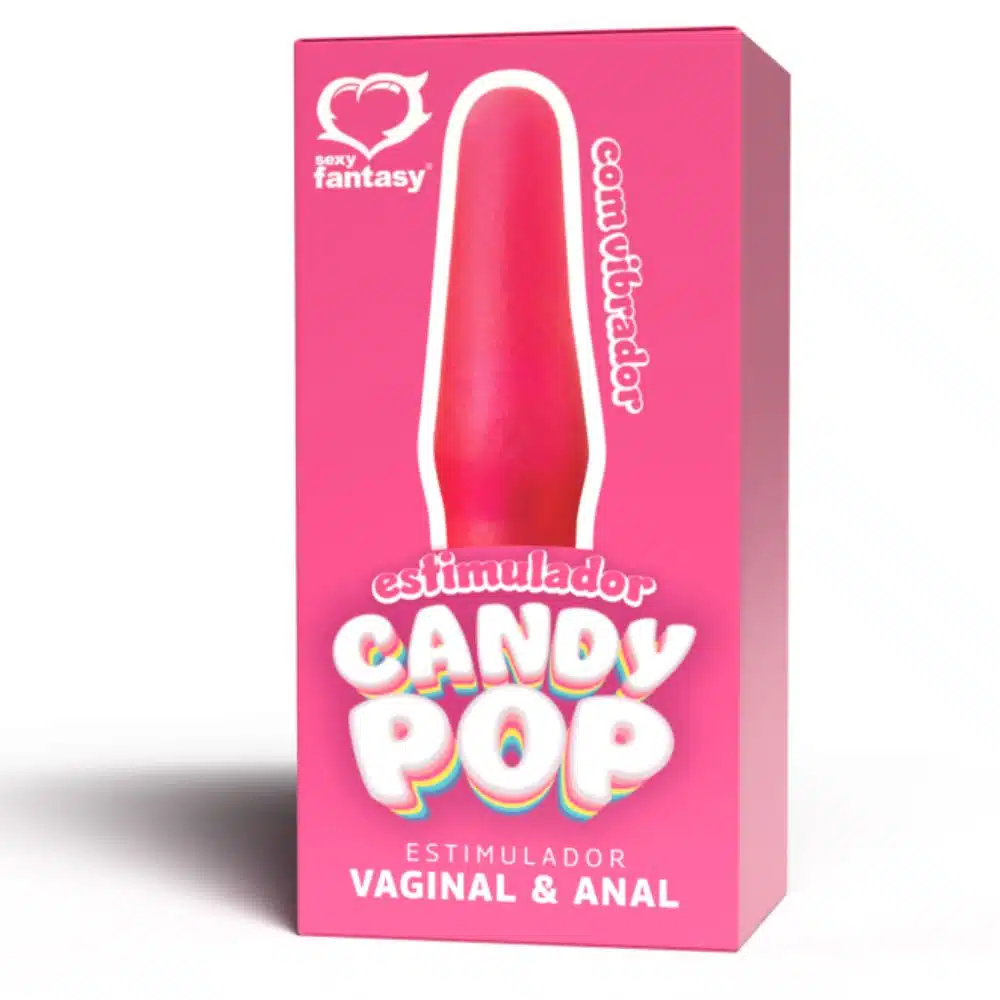 Plug Estimulador Candy Pop com Vibro Bullet  12,5x3,3cm  Imagem 3