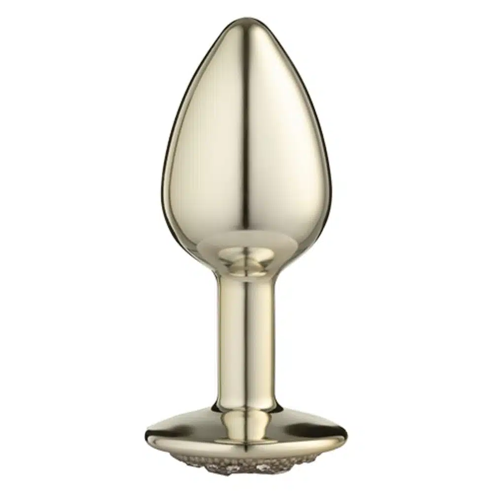 Lite Plug anal Dourado Pequeno Cravejado  Imagem 2