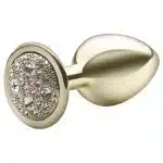 Lite Plug anal Dourado Pequeno Cravejado - Imagem 3