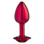 Lite Plug anal Vermelho Pequeno com Pedra Vermelha - Imagem 2