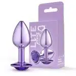 Lite Plug anal Roxo Pequeno com Pedra Roxa