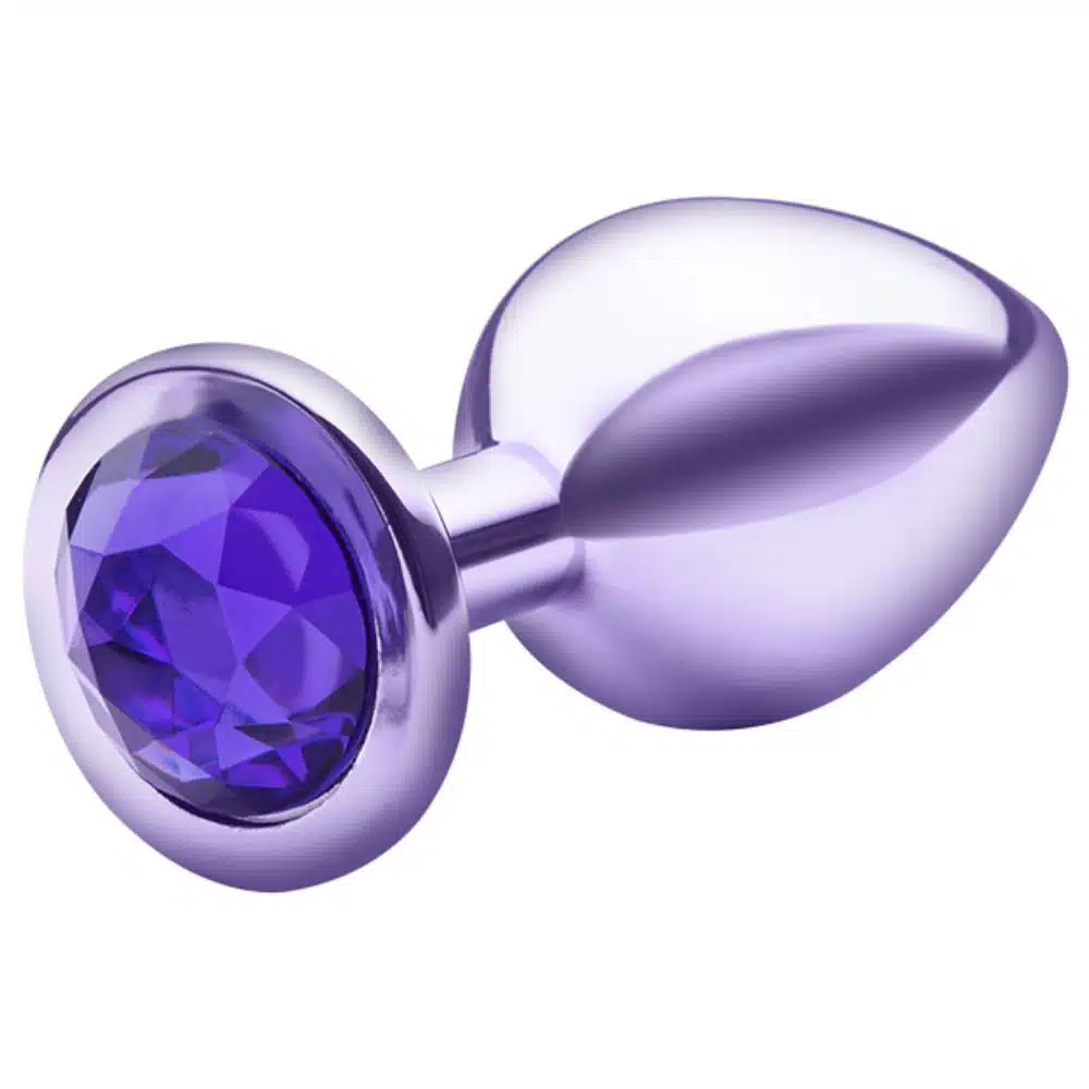 Lite Plug anal Roxo Pequeno com Pedra Roxa  Imagem 3