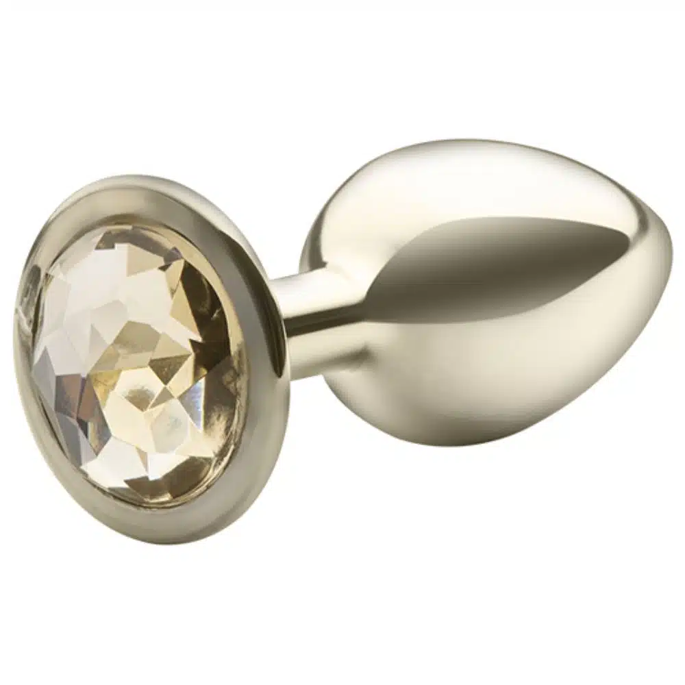Lite Plug anal Dourado Pequeno com Pedra Dourada  Imagem 3