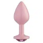 Lite Plug anal Rosa Claro Pequeno com Glitter e Pedra Rosa - Imagem 2