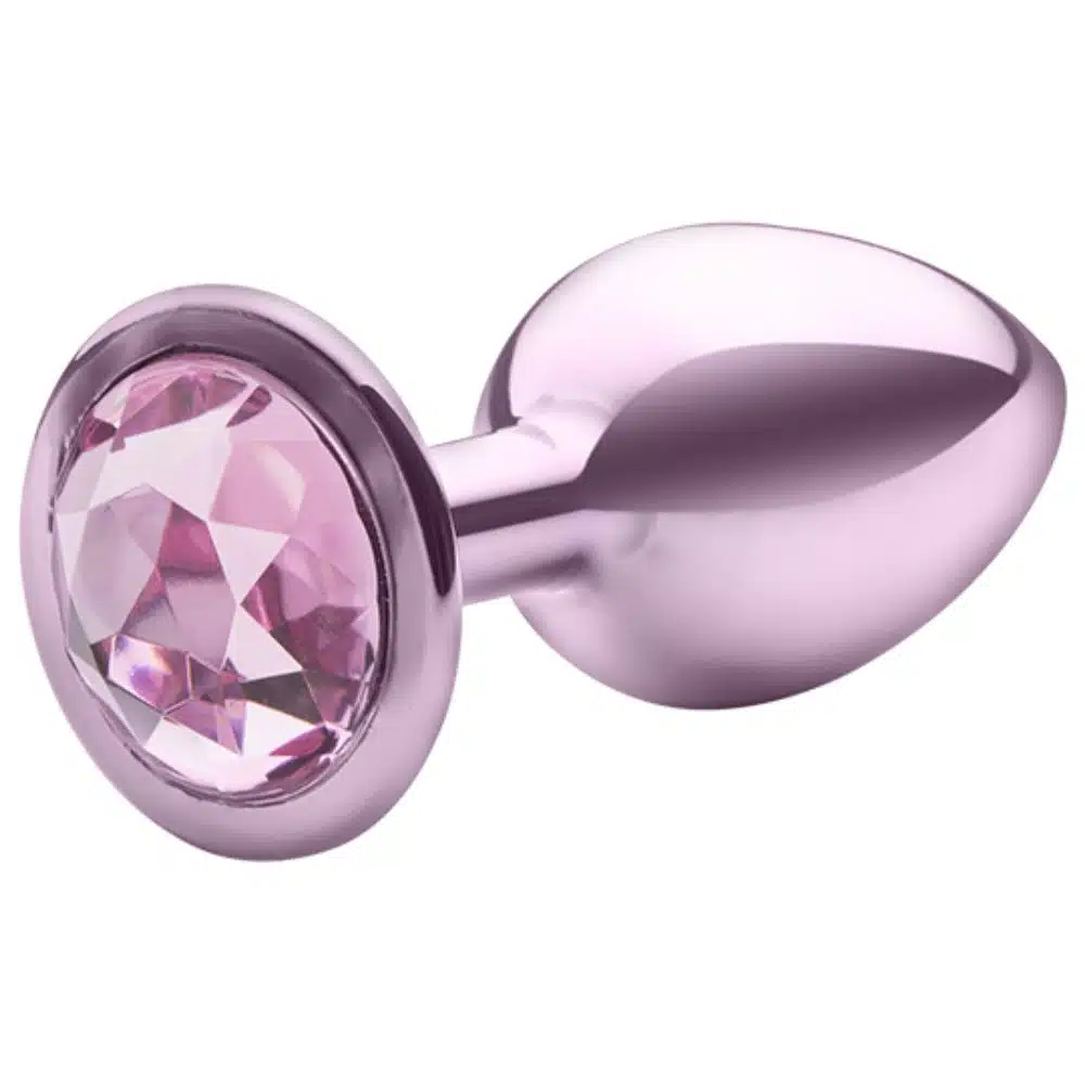Lite Plug anal Rosa Pequeno com Pedra Rosa  Imagem 3