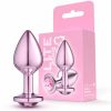 Lite Plug anal Rosa Médio com Pedra Rosa
