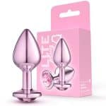 Lite Plug anal Rosa Médio com Pedra Rosa