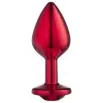 Lite Plug anal Vermelho Médio com Pedra Vermelha - Imagem 2