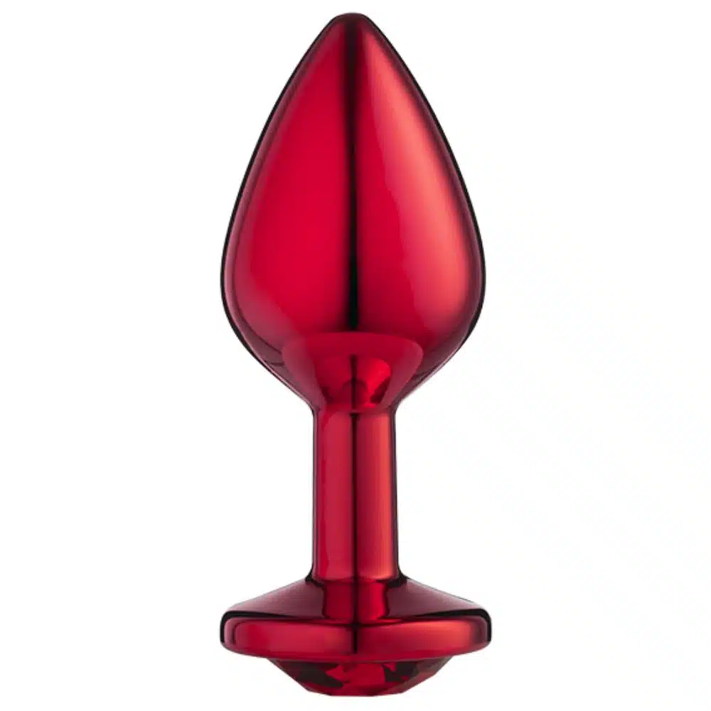 Lite Plug anal Vermelho Médio com Pedra Vermelha  Imagem 2