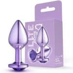 Lite Plug anal Roxo Médio com Pedra Roxa