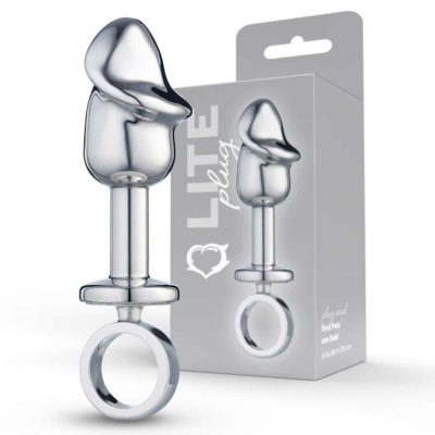 Lite Plug anal Prata Pênis com Dedal