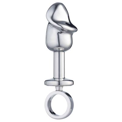 Alternative view of Lite Plug anal Prata Pênis com Dedal