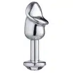 Lite Plug anal Prata Pênis com Pedra Cristal - Imagem 2