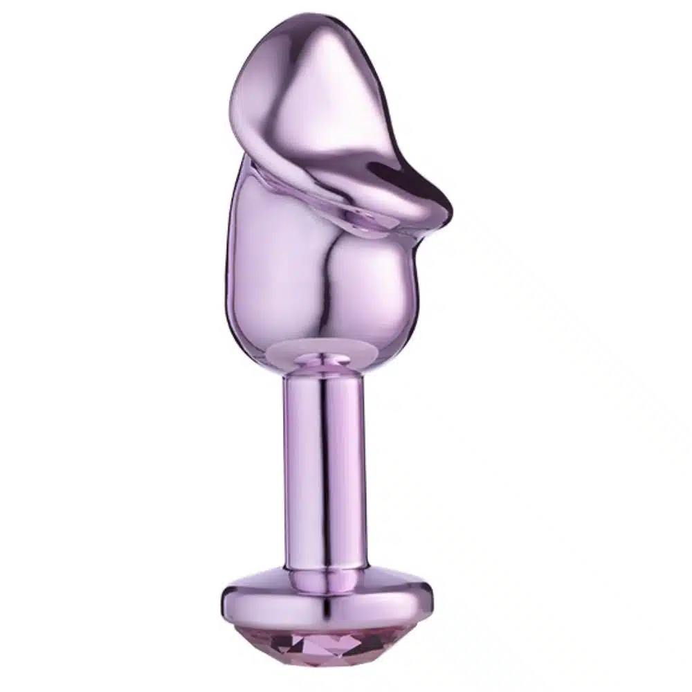 Lite Plug anal Rosa Pênis com Pedra Rosa  Imagem 2