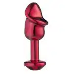 Lite Plug anal Vermelho Pênis com Pedra Vermelha - Imagem 2