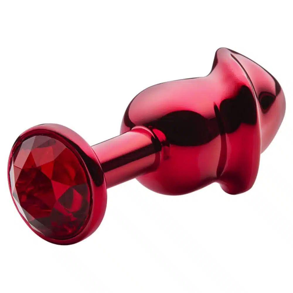 Lite Plug anal Vermelho Pênis com Pedra Vermelha  Imagem 3
