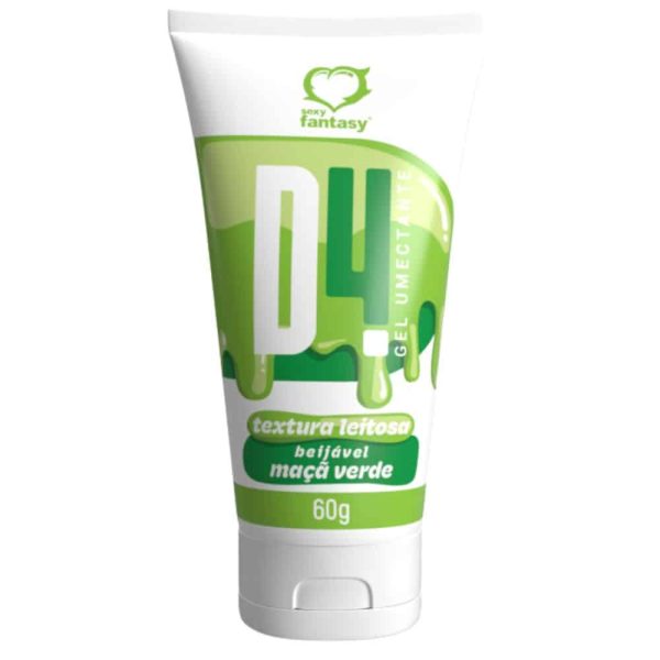 D4 Gel deslizante Umectante Beijável com sabor de maçã verde com Textura Leitosa Sexy Fantasy