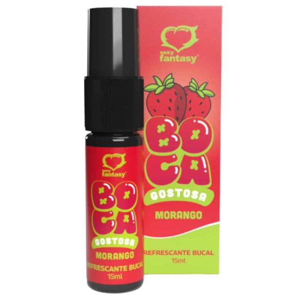 Spray do Beijo Refrescante Bucal Boca Gostosa Sabor Morango