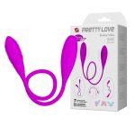 Pretty love snaky vibe ii - Vibrador recarregável duplo unissex com 7 modos de vibração e resistência à água