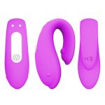 S-hande winter - Vibrador para casal recarregável estimulador de ponto g e clítoris com 9 modos de vibrações | cor: Roxo - Imagem 2