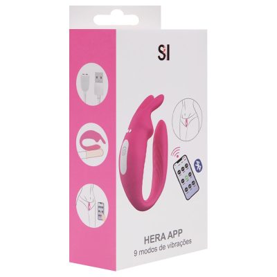 Vibrador de casal Hera recarregável com app 9 modos vibração 30 15187555532 si7387 10