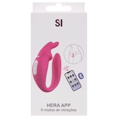 Vibrador de casal Hera recarregável com app 9 modos vibração 29 15187555539 si7387 09